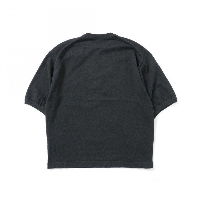 crepuscule クレプスキュール 2101-007 S/S KNIT - C.Gray 半袖ニット チャコールグレー | crepuscule | 01
