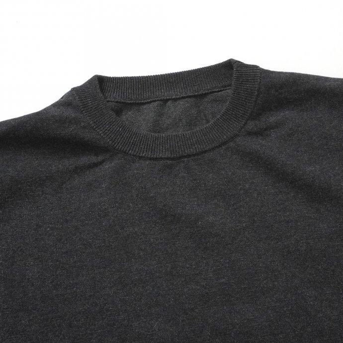 crepuscule クレプスキュール 2101-007 S/S KNIT - C.Gray 半袖ニット チャコールグレー | crepuscule | 02