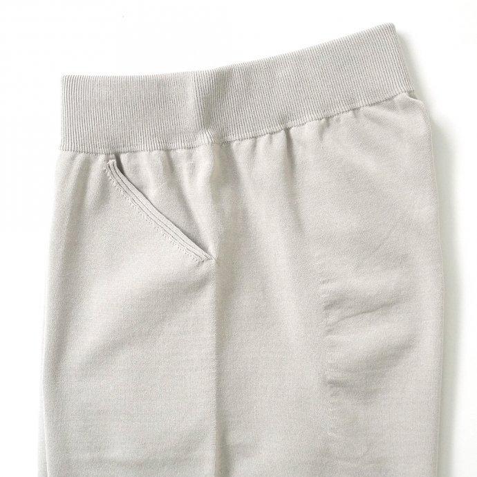 crepuscule クレプスキュール 2101-011 SHORT PANTS - L.Gray ニットショーツ  ハーフパンツ ライトグレー | crepuscule | 03