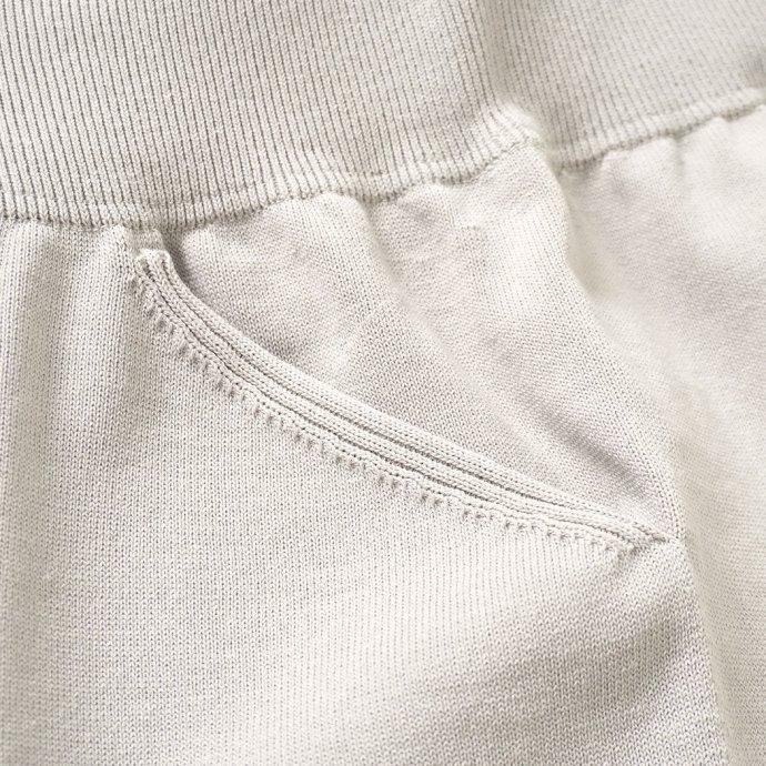 crepuscule クレプスキュール 2101-011 SHORT PANTS - L.Gray ニットショーツ  ハーフパンツ ライトグレー | crepuscule | 04