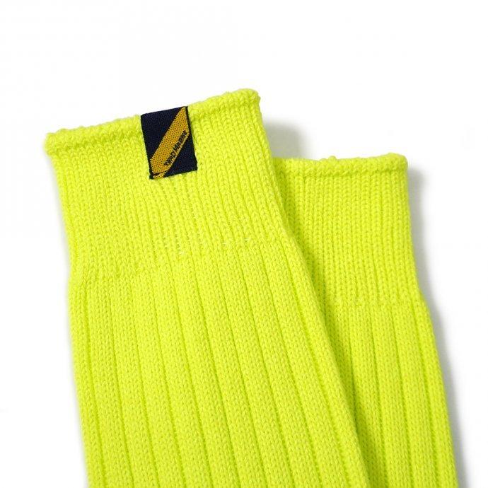 Trad Marks トラッドマークス / Old Rib Socks lite オールドリブソックスライト - Neon Yellow ネオンイエロー 即日発送 即納 | Neon | 02
