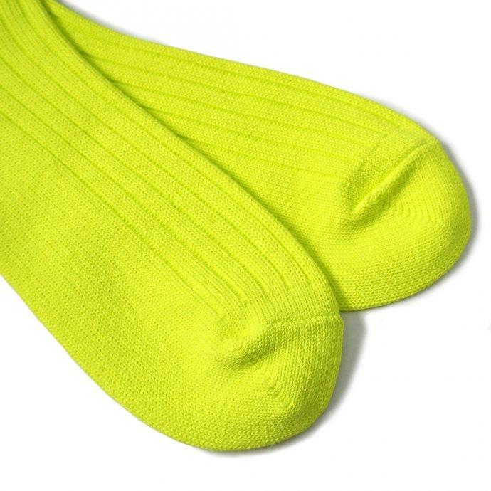Trad Marks トラッドマークス / Old Rib Socks lite オールドリブソックスライト - Neon Yellow ネオンイエロー 即日発送 即納 | Neon | 03