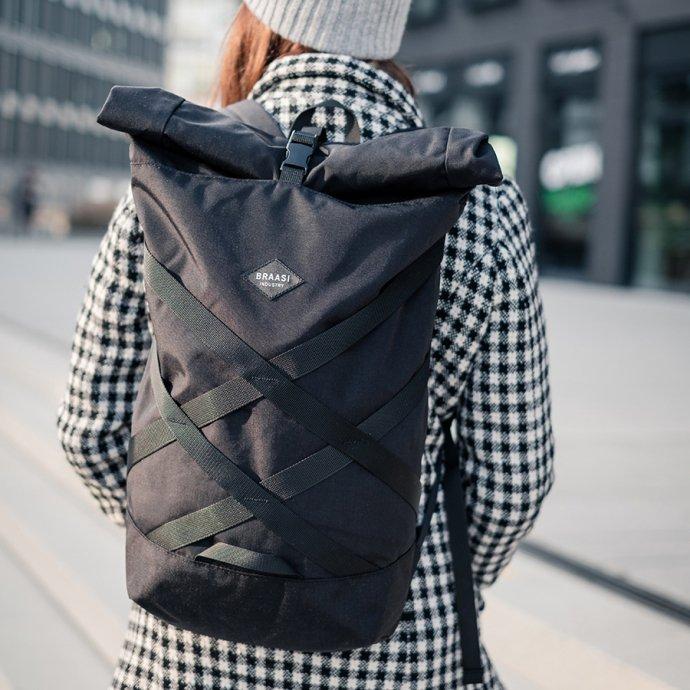 BRAASI INDUSTRY（ブラアシィインダストリー） / リュック メンズ 大きい 大容量 防水 HENRY - 21L Black 耐水ロールトップバックパック ブラッ… | Henry | 09