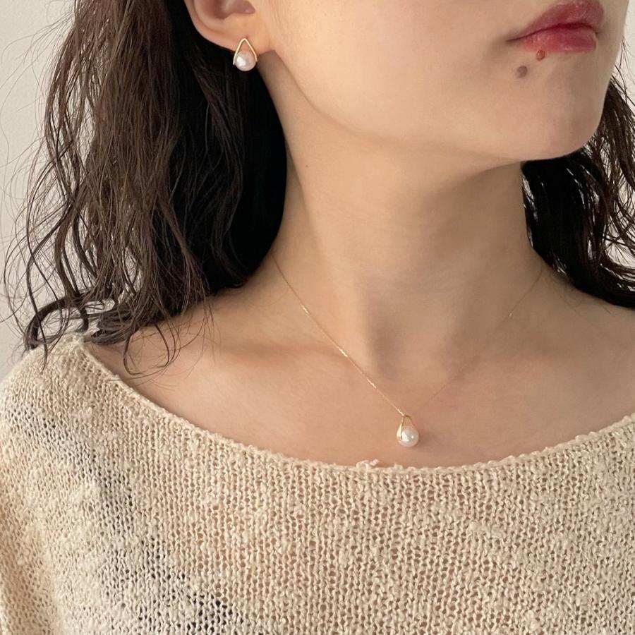 hirondelle et pepin（イロンデールエペパン）/ hn-21fw-548 k18 sirene perl necklace シレーヌ パール ネックレス - ゴールド レディース ネ… | hirondelle | 04