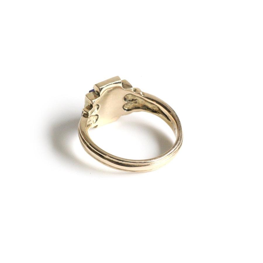 【廃番商品】hirondelle et pepin（イロンデールエペパン）/ hr-21fw-580-a k10 prince grass ring プランス ガラス リング - ブルー |  | 03