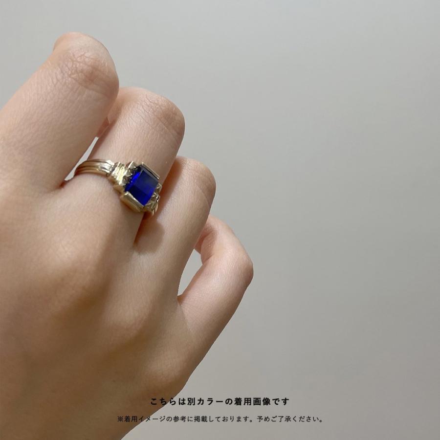 【廃番商品】hirondelle et pepin（イロンデールエペパン）/ hr-21fw-580-d k10 prince grass ring プランス ガラス リング - ピンク | hirondelle | 05