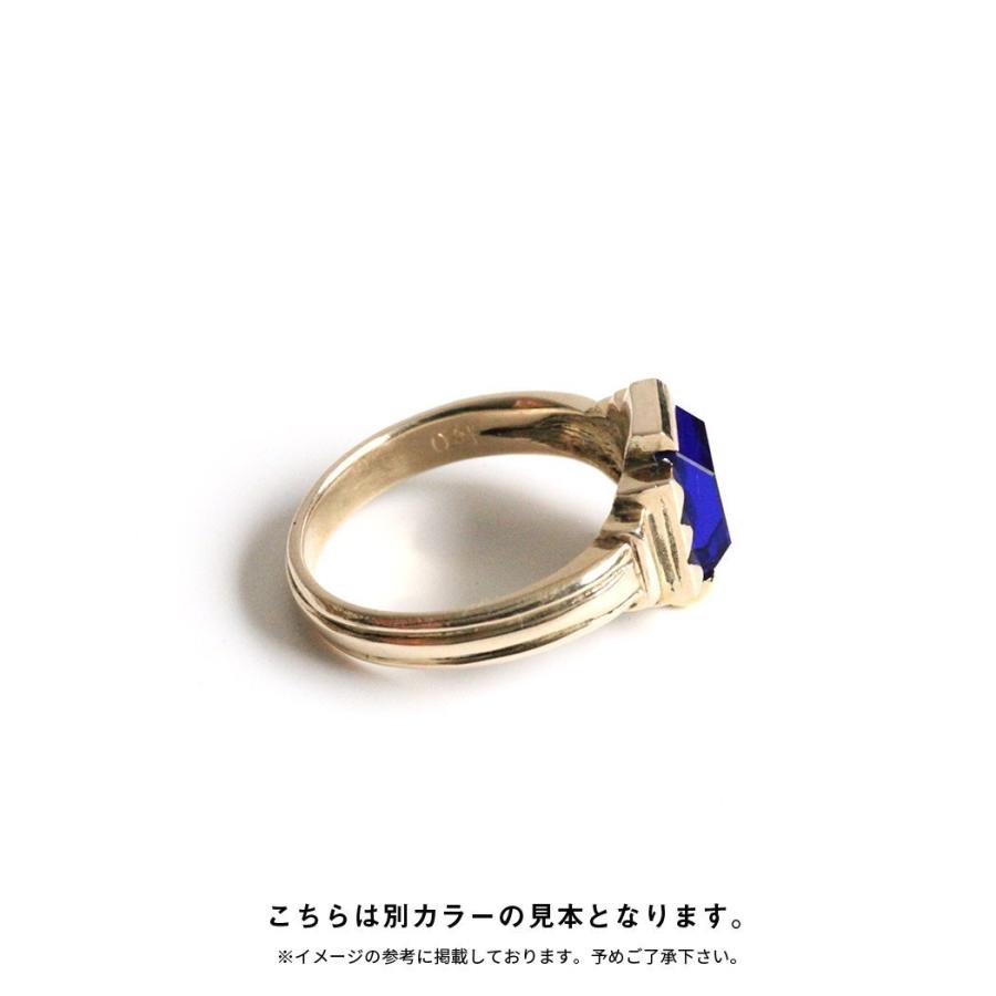 【廃番商品】hirondelle et pepin（イロンデールエペパン）/ hr-21fw-580-e k10 prince grass ring プランス ガラス リング - レッド | hirondelle | 01