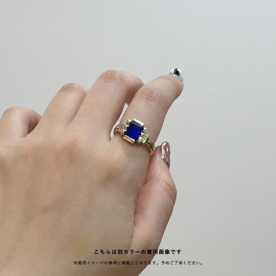 【廃番商品】hirondelle et pepin（イロンデールエペパン）/ hr-21fw-580-i k10 prince grass ring プランス ガラス リング - パープル | hirondelle | 07