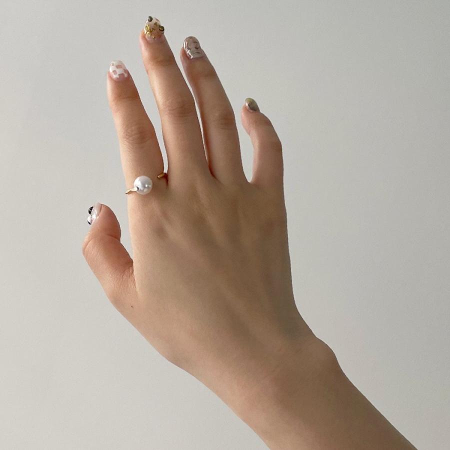 hirondelle et pepin（イロンデールエペパン）/ hr-21fw-576 k18 sirene perl ring シレーヌ パール リング - ゴールド レディース 指輪 ギフト… | hirondelle | 04