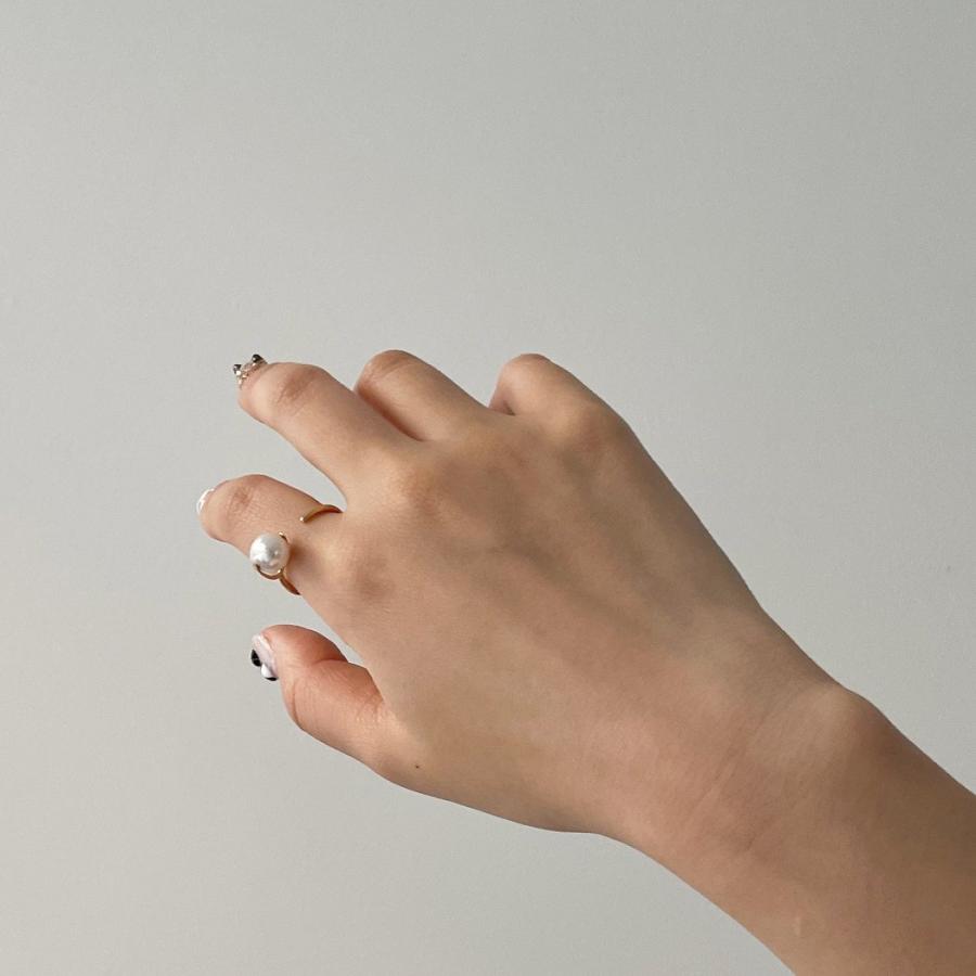 hirondelle et pepin（イロンデールエペパン）/ hr-21fw-576 k18 sirene perl ring シレーヌ パール リング - ゴールド レディース 指輪 ギフト… | hirondelle | 05