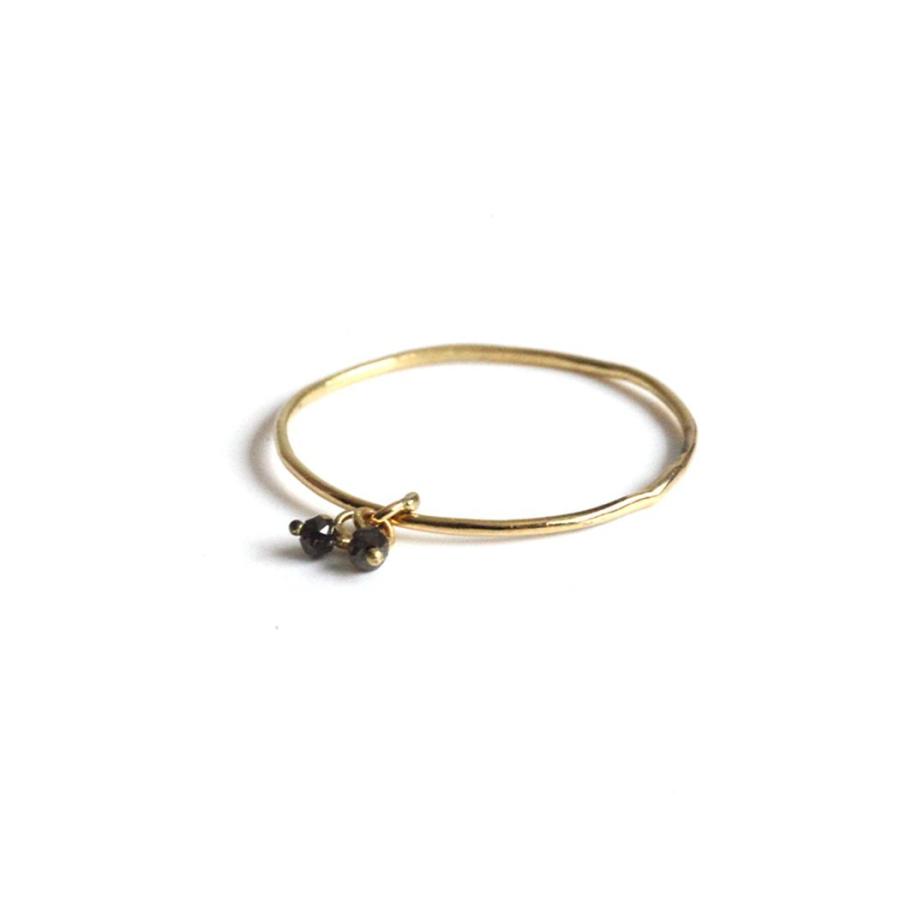 【廃番商品】hirondelle et pepin（イロンデールエペパン）/ hr-21fw-577 k18 sorciere diamond ring ソルシエール ブラックダイヤモンド リング | hirondelle