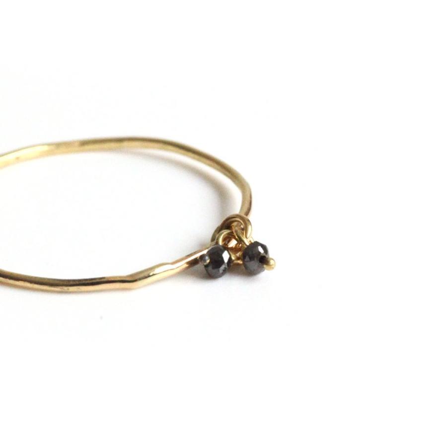 【廃番商品】hirondelle et pepin（イロンデールエペパン）/ hr-21fw-577 k18 sorciere diamond ring ソルシエール ブラックダイヤモンド リング | hirondelle | 03