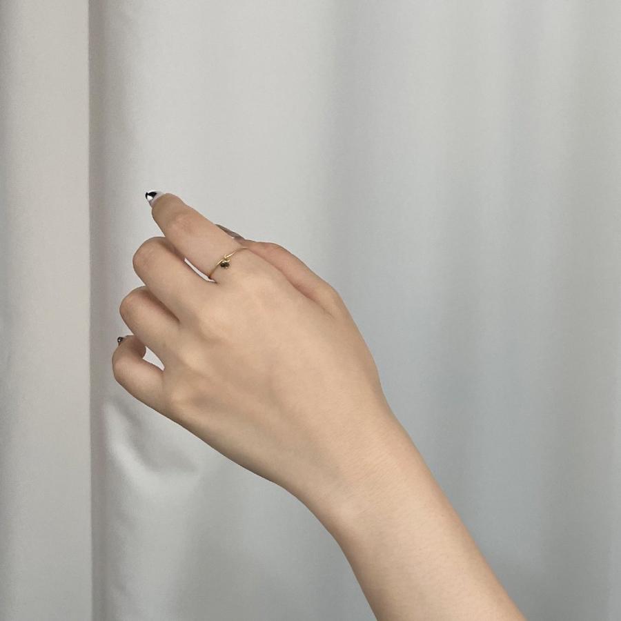 【廃番商品】hirondelle et pepin（イロンデールエペパン）/ hr-21fw-577 k18 sorciere diamond ring ソルシエール ブラックダイヤモンド リング | hirondelle | 05