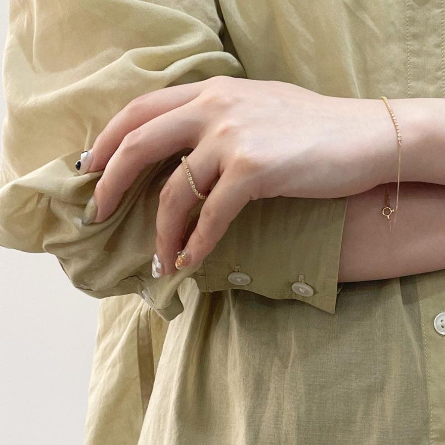 【廃番商品】hirondelle et pepin（イロンデールエペパン）/ hr-21fw-578 k18 princesse diamond ring プランセス ダイヤモンド リング - ゴールド | hirondelle | 04