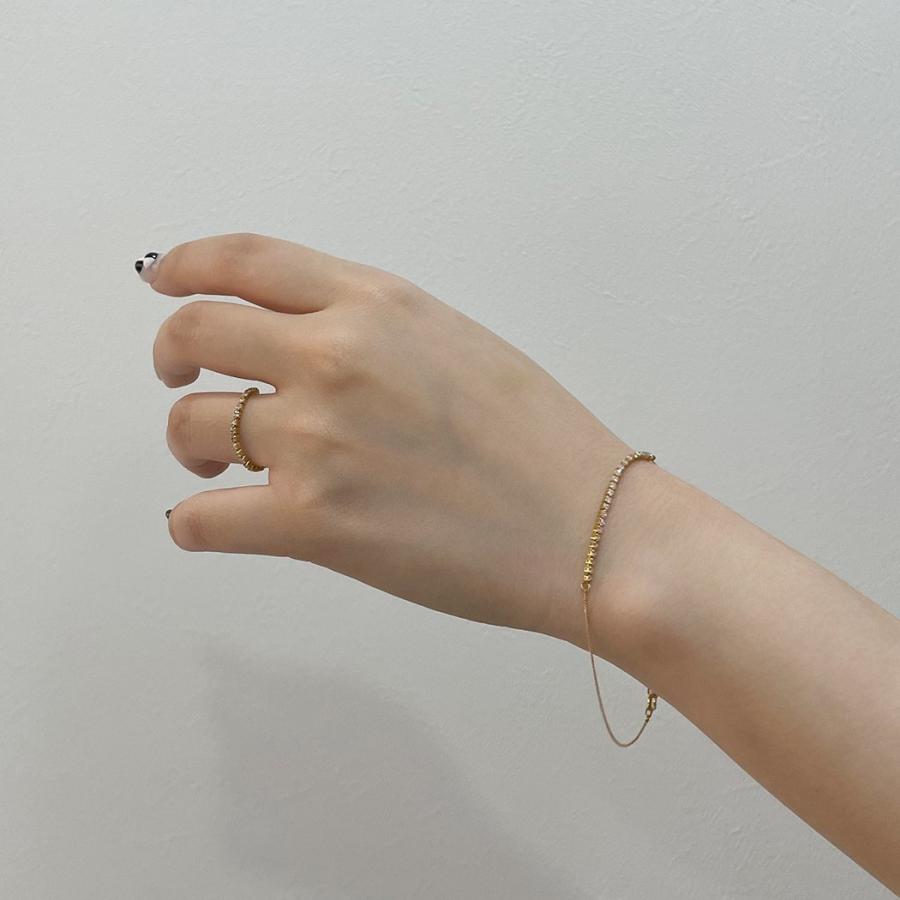 【廃番商品】hirondelle et pepin（イロンデールエペパン）/ hr-21fw-578 k18 princesse diamond ring プランセス ダイヤモンド リング - ゴールド | hirondelle | 06