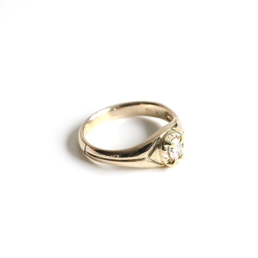 【廃番商品】hirondelle et pepin（イロンデールエペパン）/ hr-21fw-579 k10 prince diamond ring プランス ダイヤモンド リング - ゴールド | hirondelle | 02