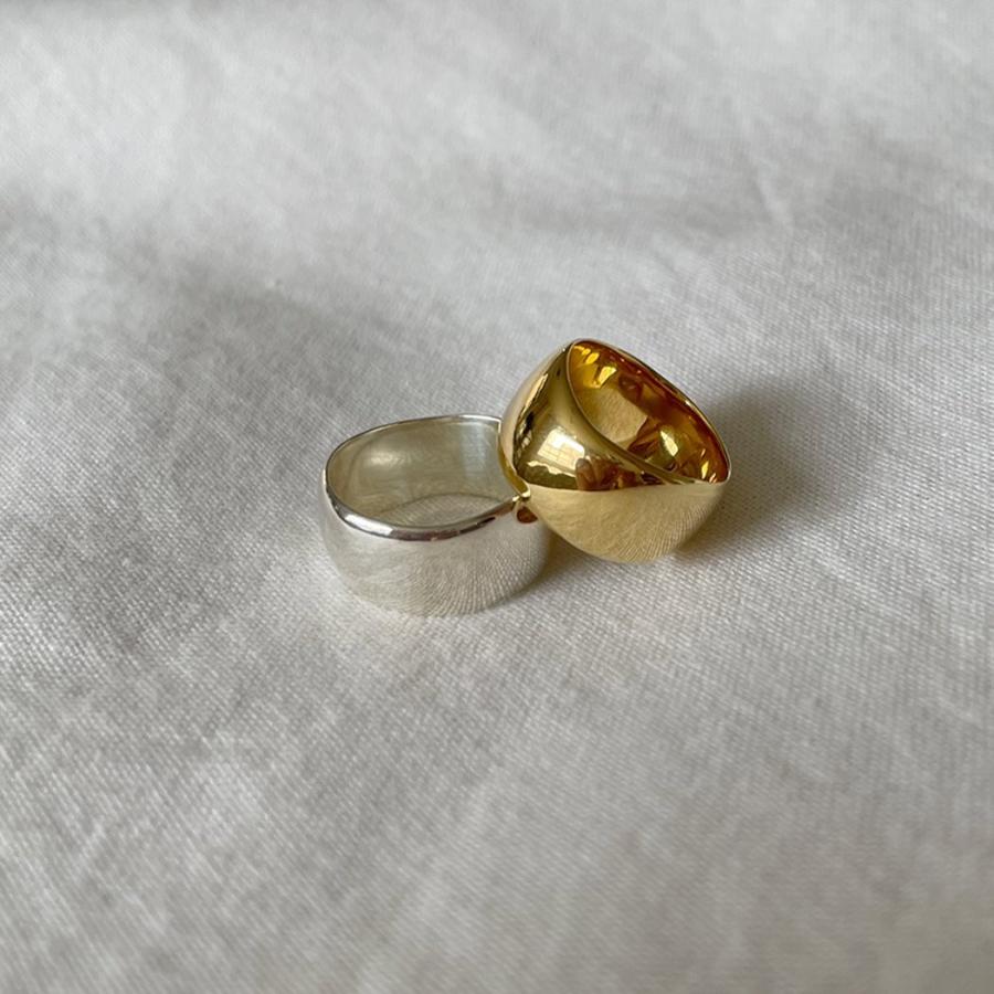 W double oval pinkie ring 15号 ovy