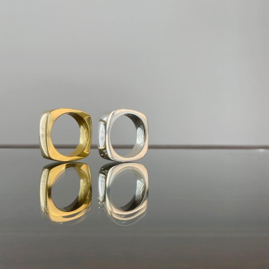 BYOKA（ビョーカ）/ R1502 BLOCK RING リング - シルバー : ジュエリー 