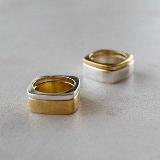 BYOKA（ビョーカ）/ R1502 BLOCK RING リング - シルバー : ジュエリー