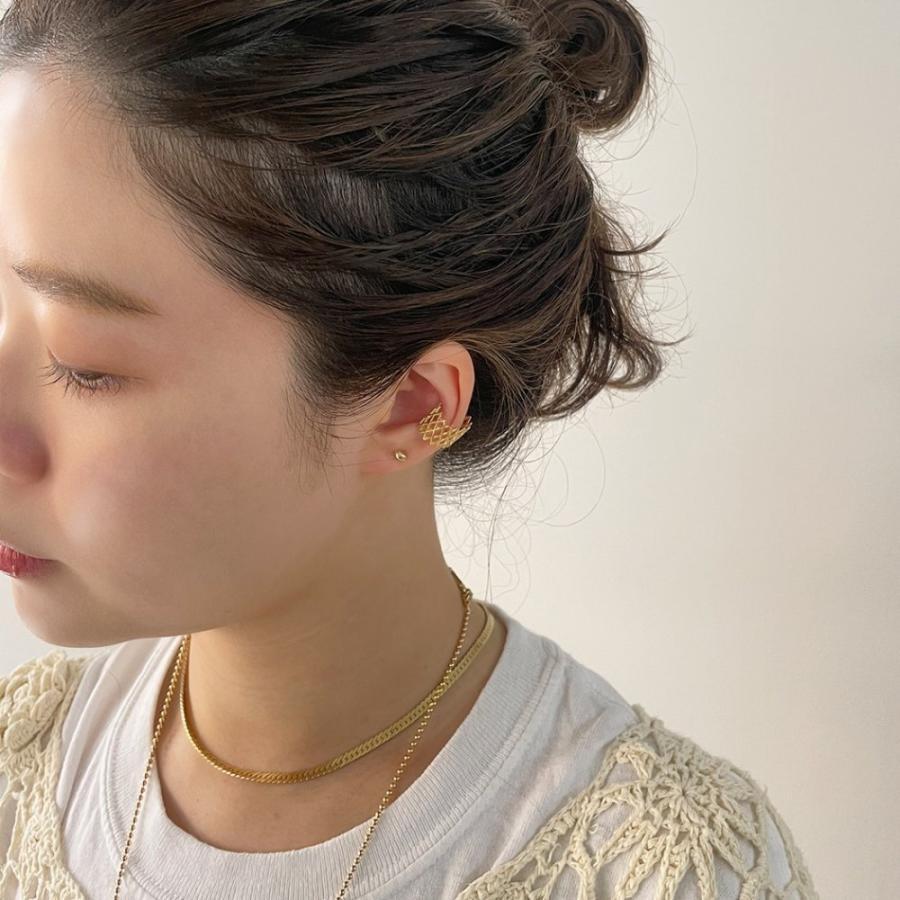 BYOKA（ビョーカ）/ GE1702 G.LATTICE EARCUFF-2 イヤーカフ - ゴールド（片耳タイプ） | 