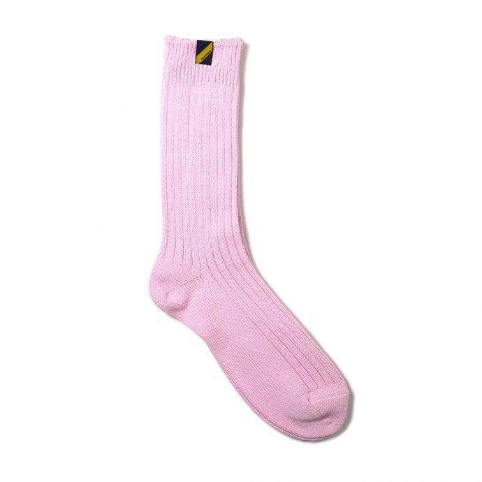 Trad Marks トラッドマークス / Old Rib Socks lite オールドリブソックスライト - Baby Pink ベビーピンク 即日発送 即納 | Pink