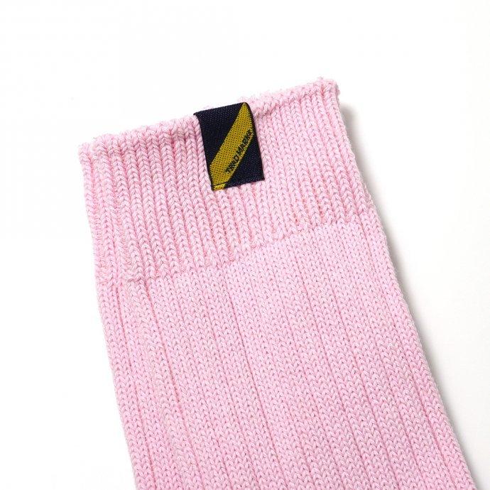 Trad Marks トラッドマークス / Old Rib Socks lite オールドリブソックスライト - Baby Pink ベビーピンク 即日発送 即納 | Pink | 02