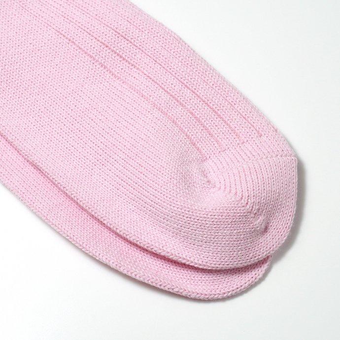Trad Marks トラッドマークス / Old Rib Socks lite オールドリブソックスライト - Baby Pink ベビーピンク 即日発送 即納 | Pink | 03