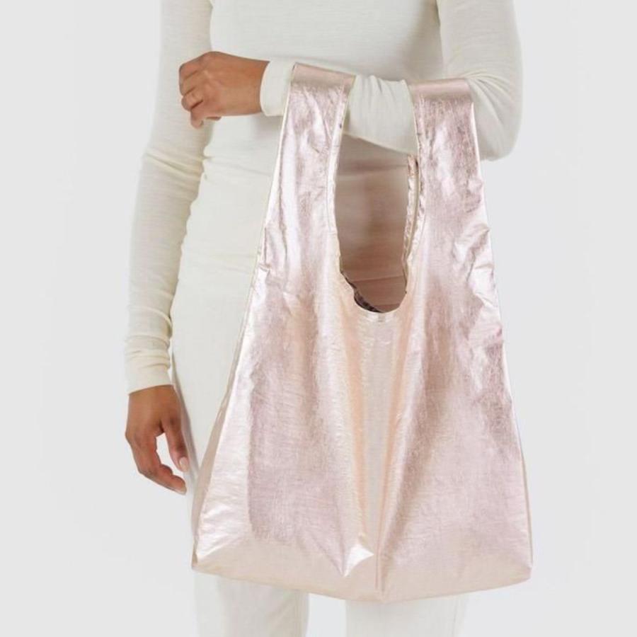 BAGGU（バグゥ） / STANDARD BAGGU エコバッグ - メタリックピンクゴールド ショッピングバッグ マルシェバッグ コンビニ | BAGGU | 02