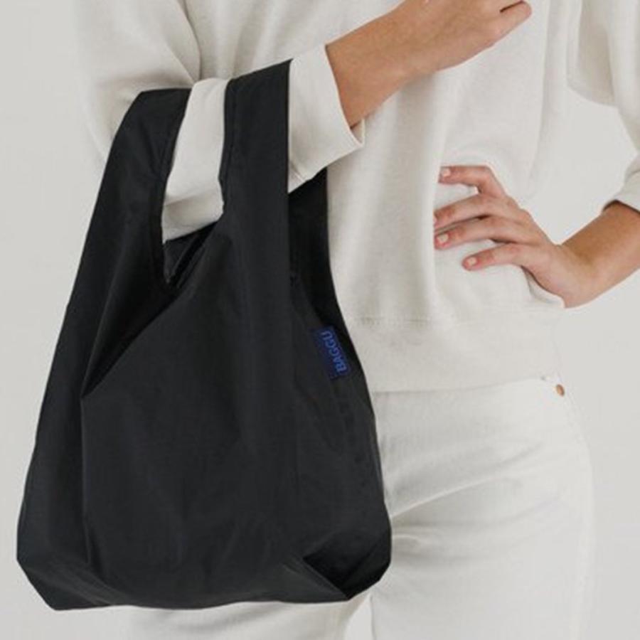 BAGGU バグー BABY エコバッグ ブラック ショッピングバッグ マルシェバッグ コンビニ バグゥ 正規品 プチギフト お祝い 贈り物 ポイント 消化 買いまわり 入… | BAGGU | 03