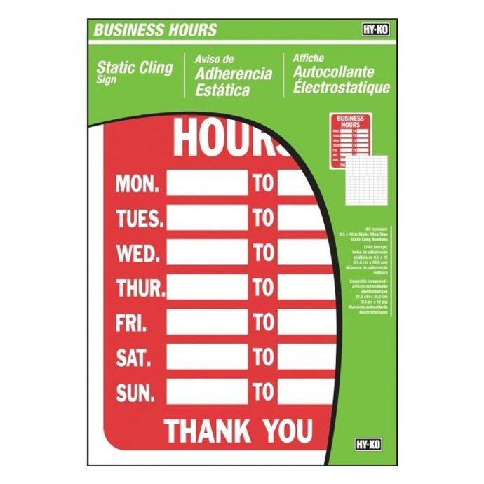 HY-KO / 9x13 BUSINESS HOURS サインキット | 