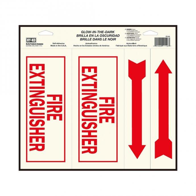 HY-KO / FIRE EXTINGUISHER W/ARROWS ステッカーサインセット グロー 蓄光 | 