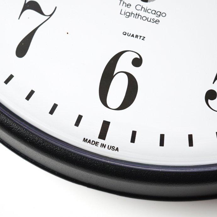 The Chicago Lighthouse / 12.75 Wall Clock ウォールクロック ブラック／ホワイト アメリカ製 Made in USA |  | 06