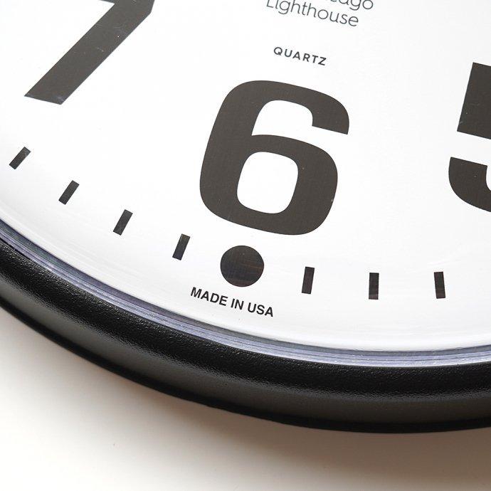 The Chicago Lighthouse / 12.75 Bold Number Wall Clock ウォールクロック ブラック／ホワイト アメリカ製 Made in USA |  | 06
