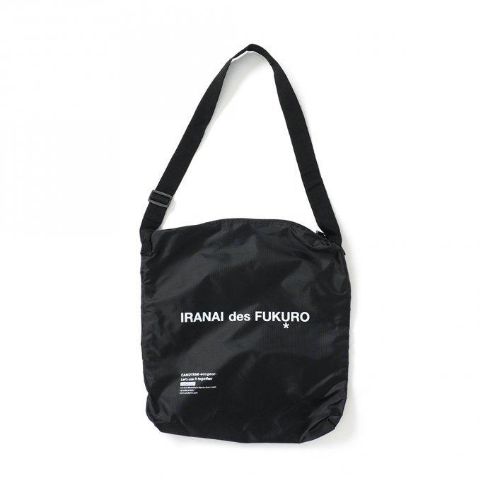 Candyrim / SQUARE SHOULDER BAG スクエア ショルダーバッグ ブラック ショッピングバッグ エコバッグ リップストップ素材 折りたたみ コンビニ | 