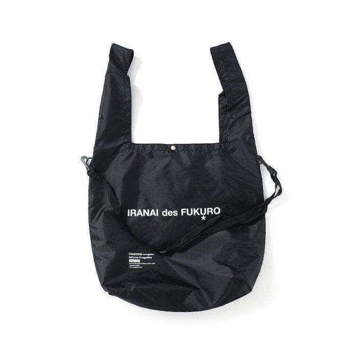 Candyrim / 2WAY MARCHE BAG 2ウェイ マルシェバッグ ブラック ショッピングバッグ エコバッグ リップストップ素材 折りたたみ コンビニ | 