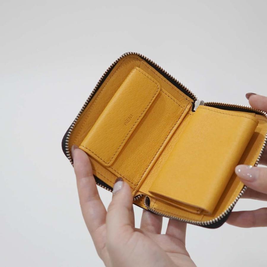 PIENI（ピエニ） / SZB-44-4018 / ROUND MINI WALLET  - ブラック×ナチュラル |  | 03