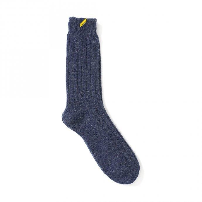 Trad Marks トラッドマークス / Old Rib Socks Angora アンゴラ混リブソックス - Indigo インディゴ あす楽 即日発送 即納｜ehs