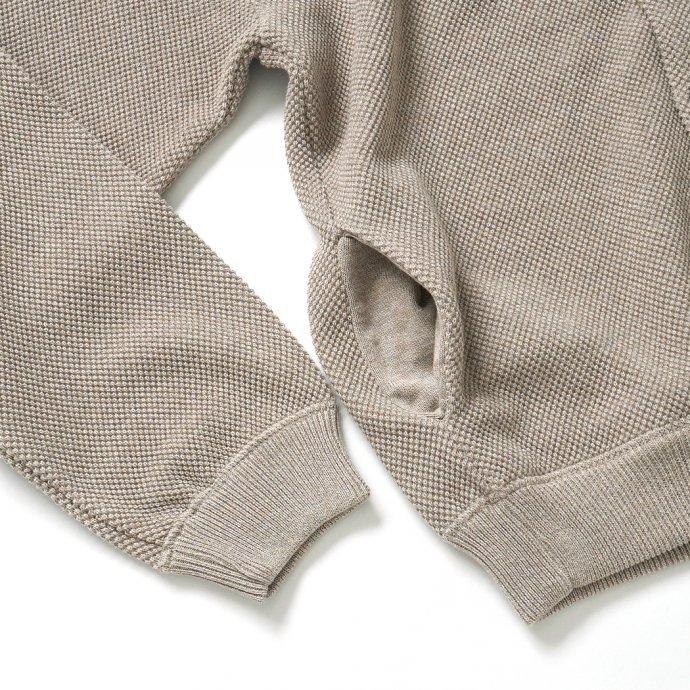 crepuscule クレプスキュール 2103-002 Moss stitch V/N cardigan - Beige ミックス鹿の子編みVネックカーディガン ベージュ | crepuscule | 03