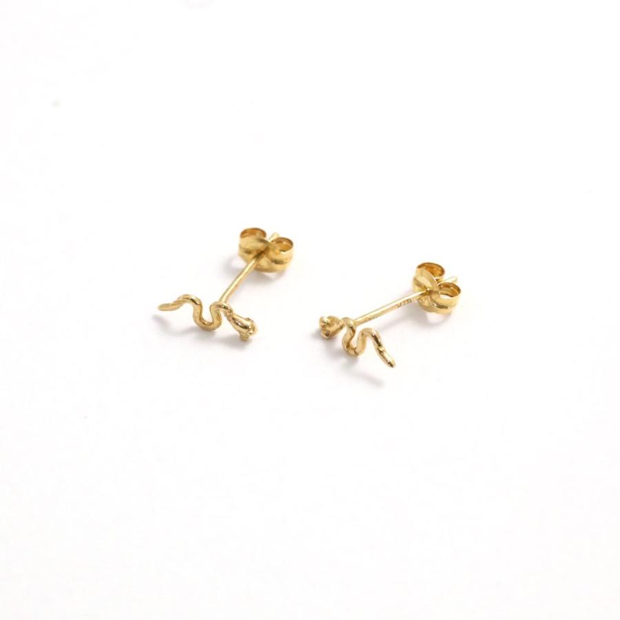 イロンデール エペパン hirondelle et pepin / k18 hp-10w-288 ヘビ ポストピアス(左耳用/右耳用)レディース ギフト プレゼント アクセサリー ジュエリー 20代… | hirondelle