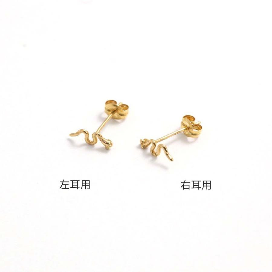 イロンデール エペパン hirondelle et pepin / k18 hp-10w-288 ヘビ ポストピアス(左耳用/右耳用)レディース ギフト プレゼント アクセサリー ジュエリー 20代… | hirondelle | 01