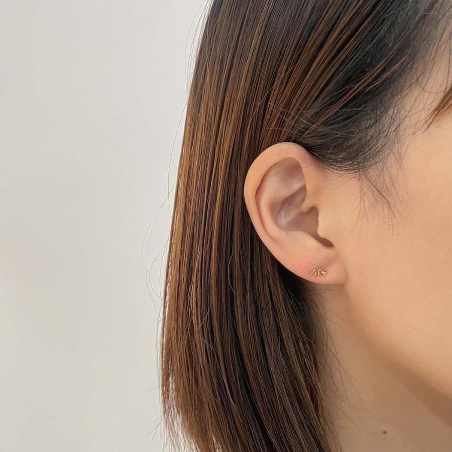 イロンデール エペパン hirondelle et pepin / k18 hp-10w-288 ヘビ ポストピアス(左耳用/右耳用)レディース ギフト プレゼント アクセサリー ジュエリー 20代… | hirondelle | 06