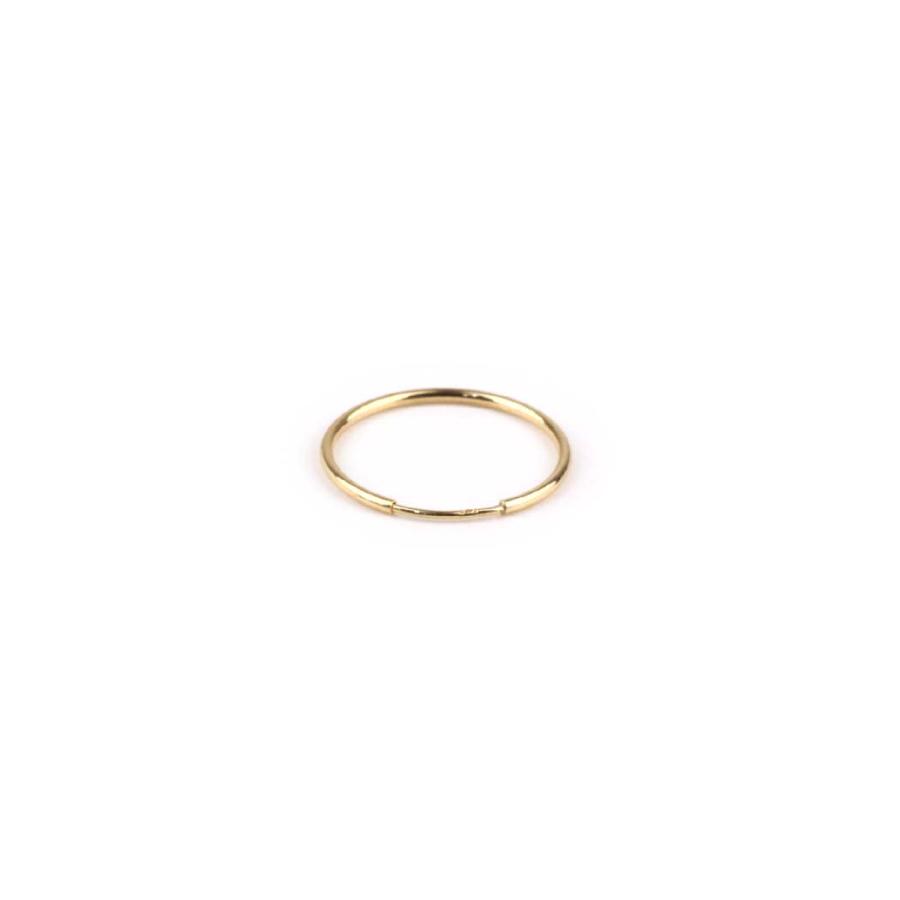 【廃番商品】hirondelle et pepin (イロンデールエペパン) / k18 gpk18-05 シンプル 円形 フープピアス M イエローゴールド (片耳タイプ) | hirondelle | 01