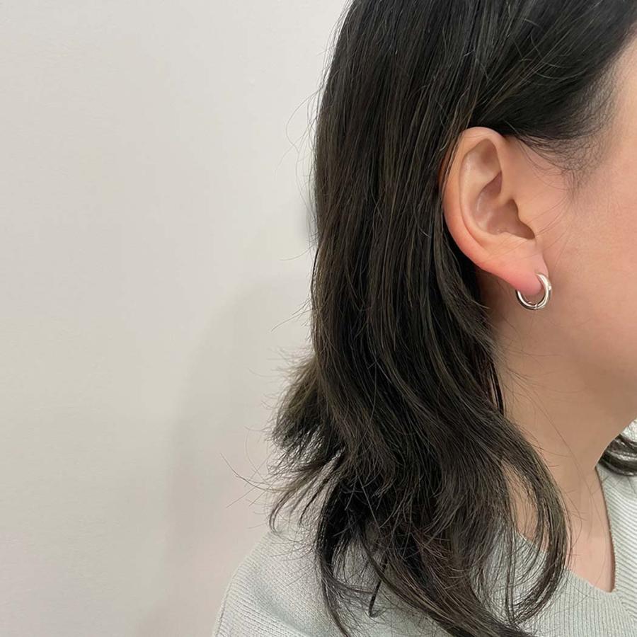 sinc (シンク) / ワンタッチ フープ ピアス シルバー silver925 中折れピアス 甲丸 (片耳タイプ) |  | 05