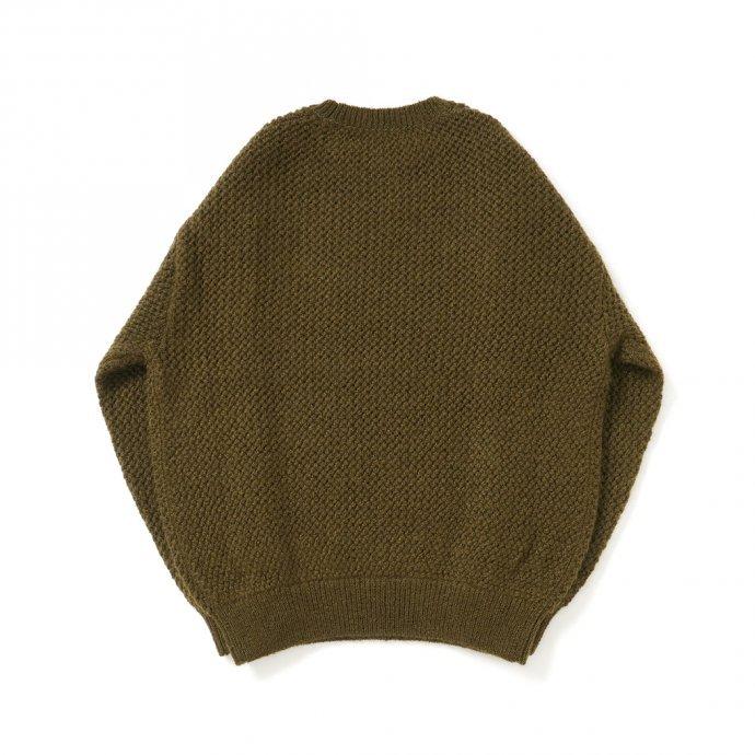crepuscule クレプスキュール 2103-007 Mohair lowgage P/O - Khaki モヘア ローゲージ プルオーバー カーキ | crepuscule | 01