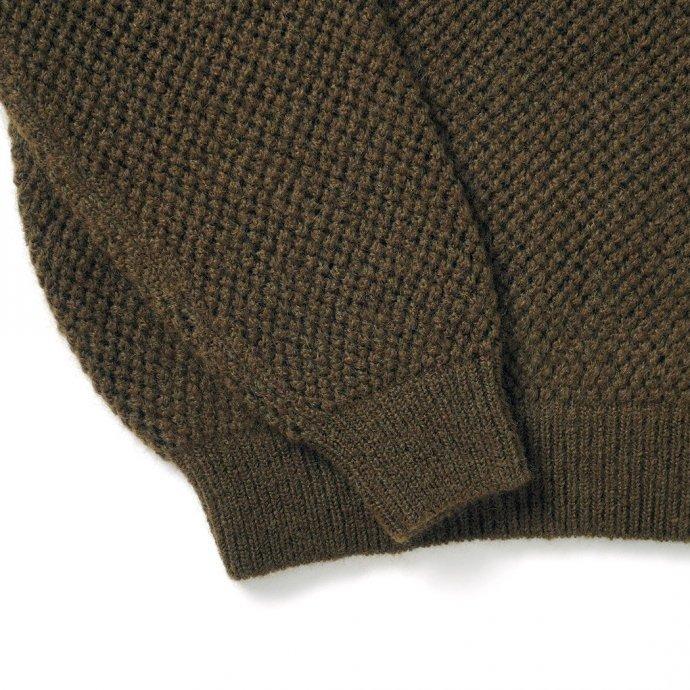 crepuscule クレプスキュール 2103-007 Mohair lowgage P/O - Khaki モヘア ローゲージ プルオーバー カーキ | crepuscule | 03