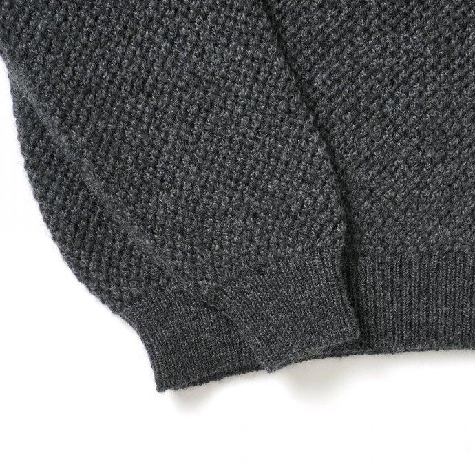 crepuscule クレプスキュール 2103-007 Mohair lowgage P/O - C.Gray モヘア ローゲージ プルオーバー チャコールグレー | crepuscule | 03