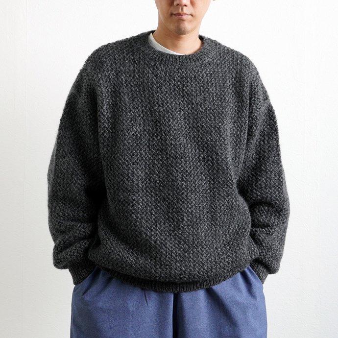 crepuscule クレプスキュール 2103-007 Mohair lowgage P/O - C.Gray モヘア ローゲージ プルオーバー チャコールグレー | crepuscule | 04