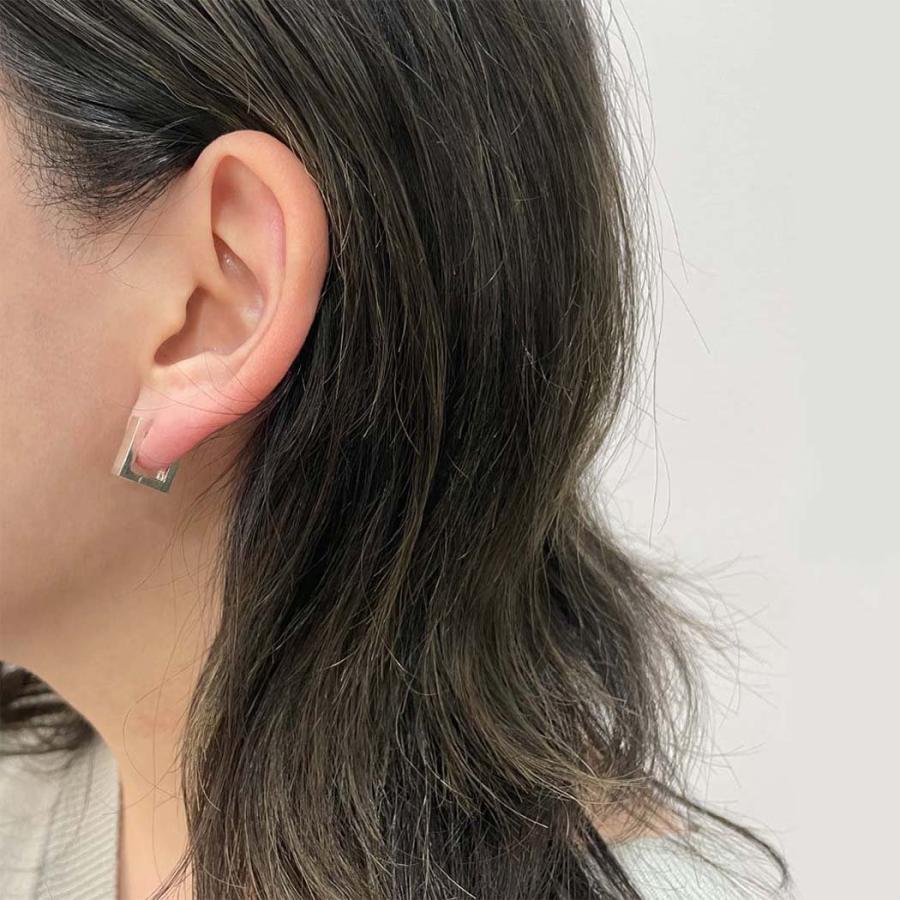 sinc (シンク) / ワンタッチ スクエア フープ ピアス シルバー silver925 中折れピアス  (片耳タイプ) レディース メンズ ギフト アクセサリー ジュエリー プ… |  | 06