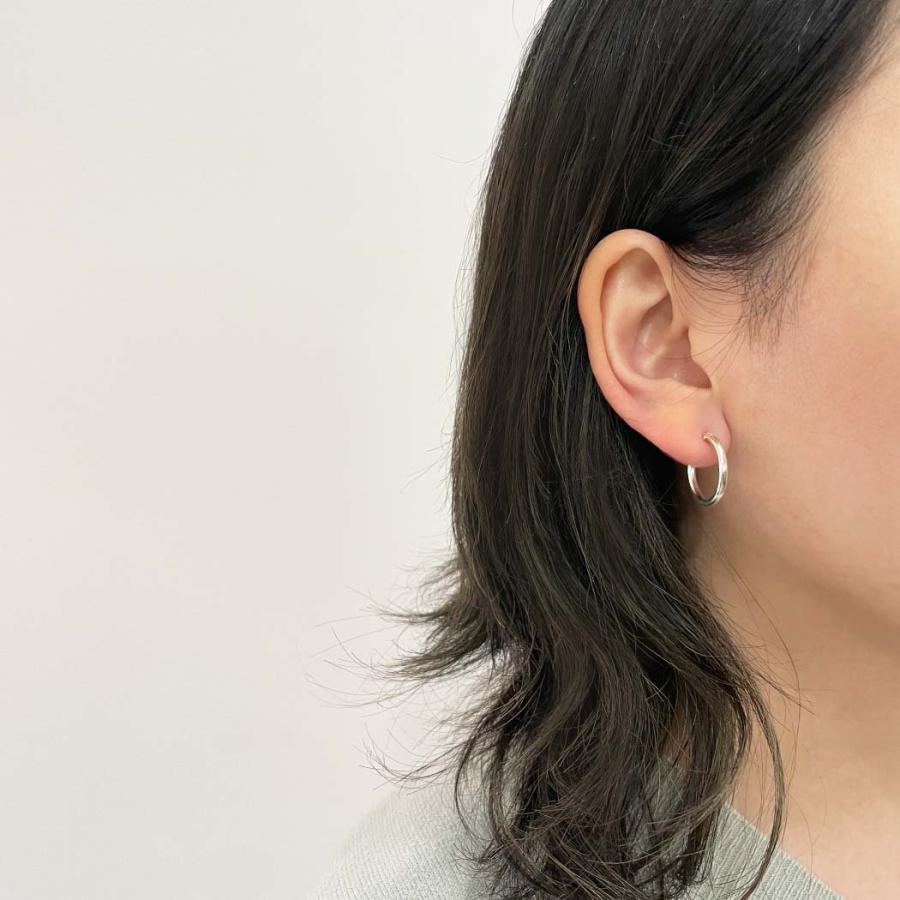 sinc (シンク) / ワンタッチ フープ ピアス シルバー silver925 G型 M 19mm  (片耳タイプ) レディース メンズ アクセサリー ジュエリー ギフト プレゼント 贈… |  | 05