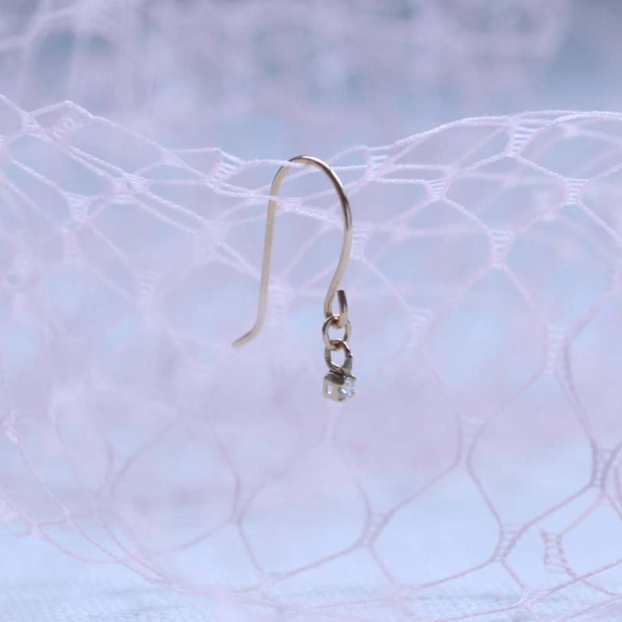 hirondelle et pepin（イロンデールエペパン）/ k18 hp-22ss-661 エトワール ダイヤ フックピアス（片耳タイプ） | hirondelle